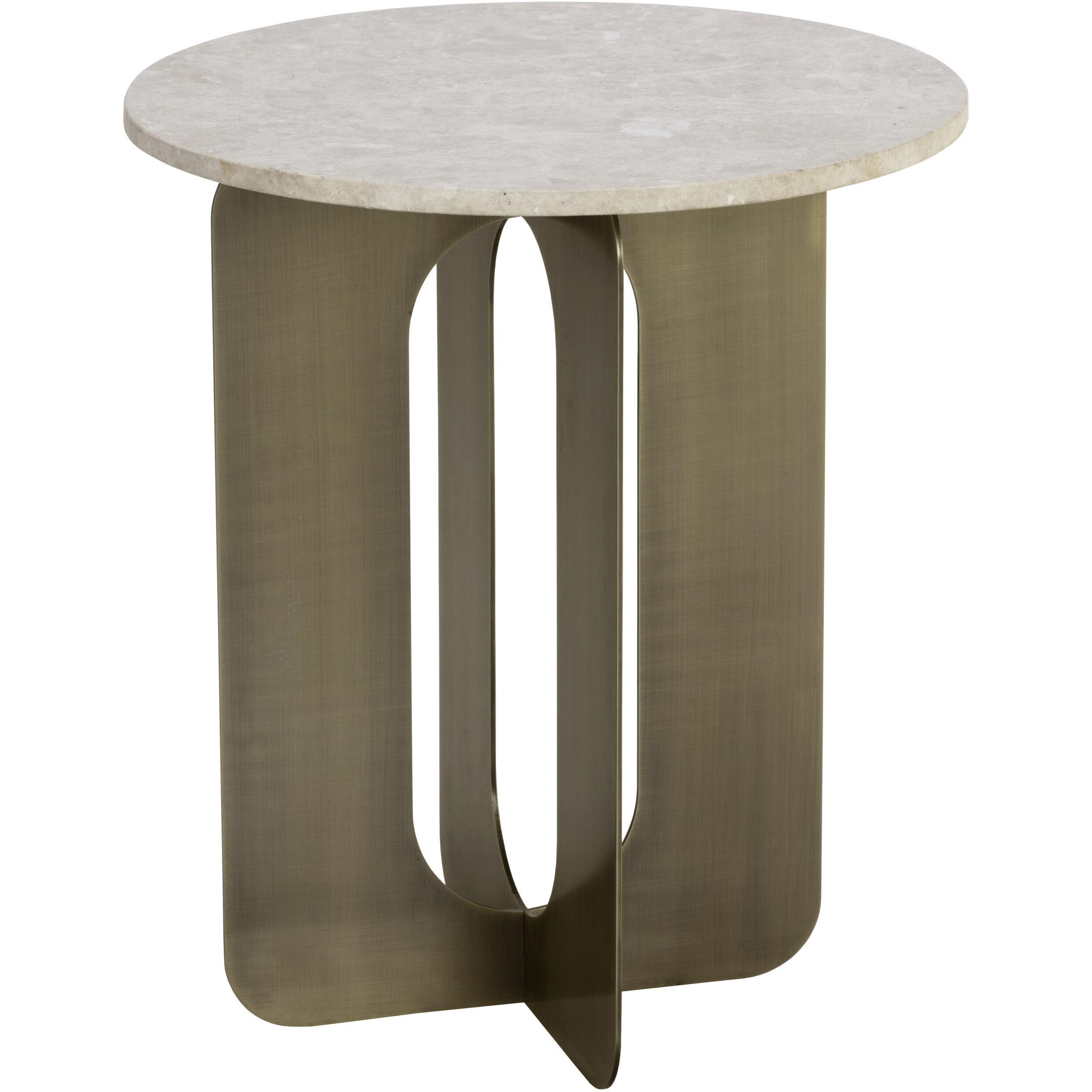 Orlo 24.25 X 21 inch Warm Grey / Antique Brass End Table